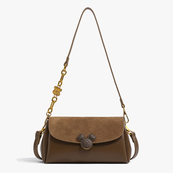 Western style mix Color Double belt bag